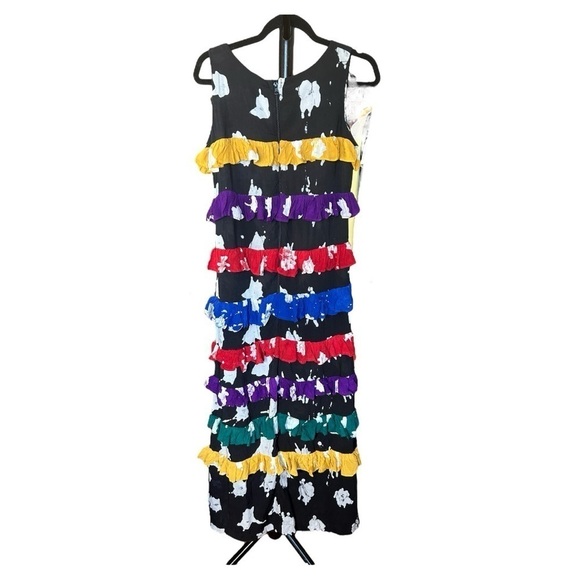 NWT BUSAYO Ropo Splatter Print Ruffle Dress - Picture 2 of 10